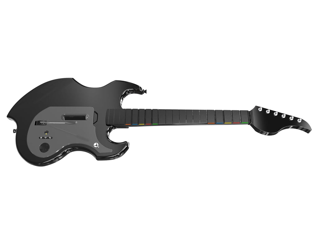 PDP Riffmaster Wireless Guitar Controller for Xbox Series X|S. Xbox One. PC | Licensed for Xbox. Rock Band 4 & Fortnite Festival. 3.5mm audio jack. Rechargeable 36-Hr Battery. Collapsible Design - Black