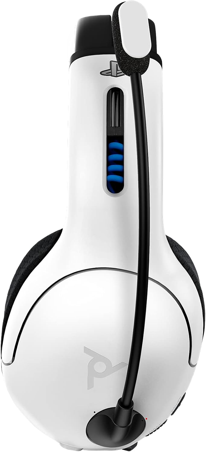 PDP LVL50 Wireless Stereo Gaming Headset. Officially Licensed by Sony PlayStation 5. PS5/PS4/PS3/PC. Lightweight Durable 40 Foot Connection. Noise-canceling Flip-to-Mute Mic. White