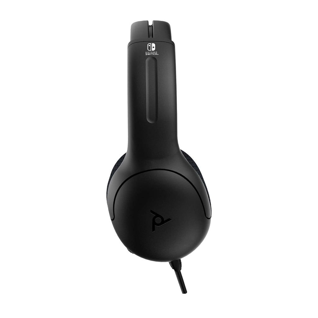 PDP Gaming AIRLITE Stereo Headset with Mic for Nintendo Switch/Switch Lite/OLED - Wired Power Noise Cancelling Microphone. Lightweight. Soft Comfort On Ear Headphones (Black & White)