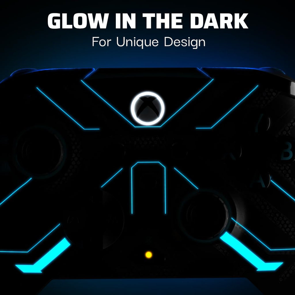 PDP Rematch Glow Enhanced Wired Controller for Xbox Series X|S & Xbox One | Licensed for Xbox & PC. 2 Mappable Back Buttons. Advanced Customization in Companion App. Glow-in-the-Dark.Titan Steel