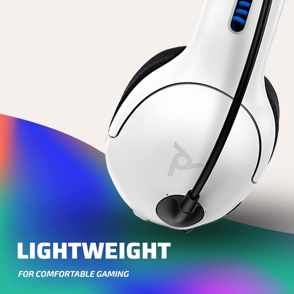 PDP LVL50 Wireless Stereo Gaming Headset. Officially Licensed by Sony PlayStation 5. PS5/PS4/PS3/PC. Lightweight Durable 40 Foot Connection. Noise-canceling Flip-to-Mute Mic. White