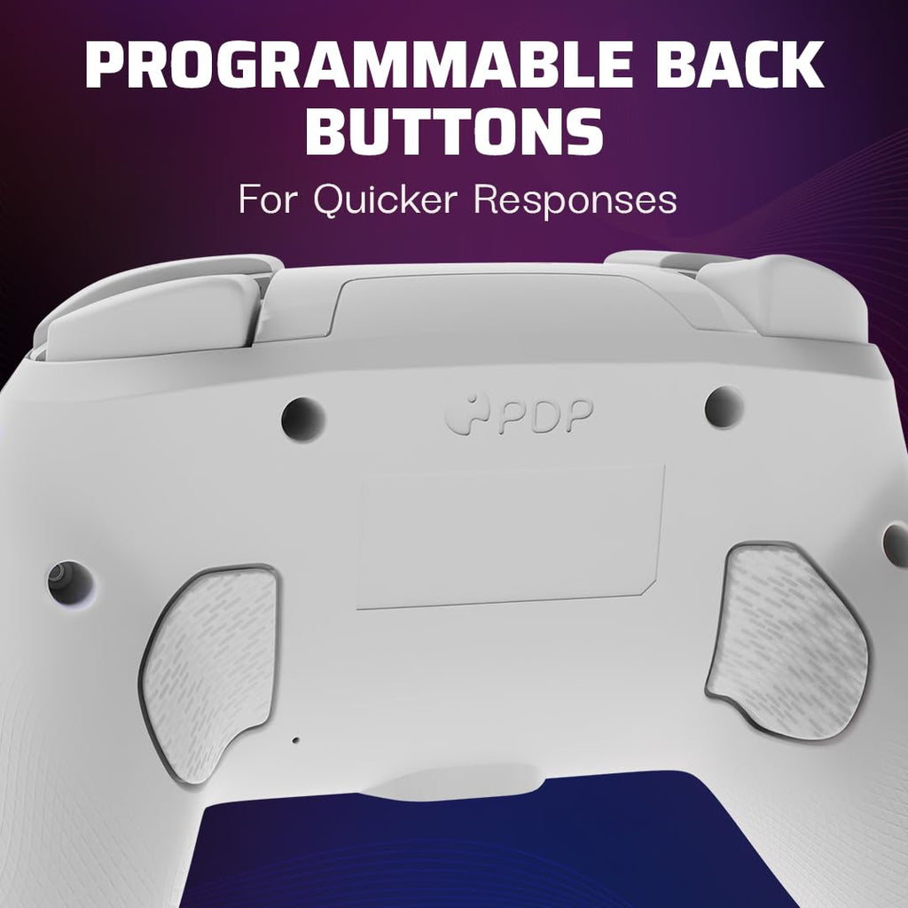 PDP Afterglow Wave Wireless RGB Gaming Controller for Nintendo Switch 2 | Nintendo Switch Lite. OLED. RGB LED Lighting. App Customization. Rechargeable 20-Hr Battery. 2 Mappable Back Buttons. White