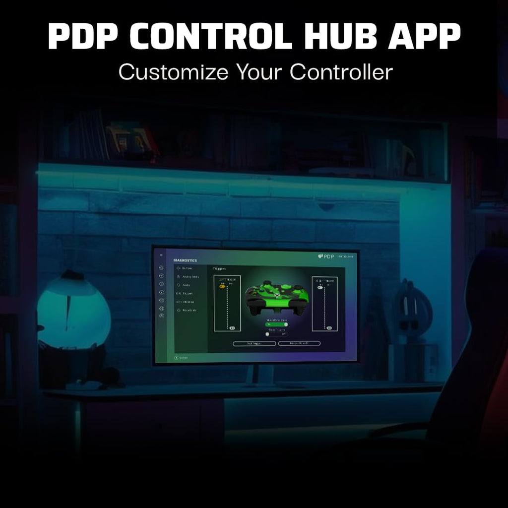 PDP Rematch Glow Enhanced Wired Controller for Xbox Series X|S & Xbox One | Licensed for Xbox & PC. 2 Mappable Back Buttons. Advanced Customization in Companion App. Glow-in-the-Dark. Jolt Green