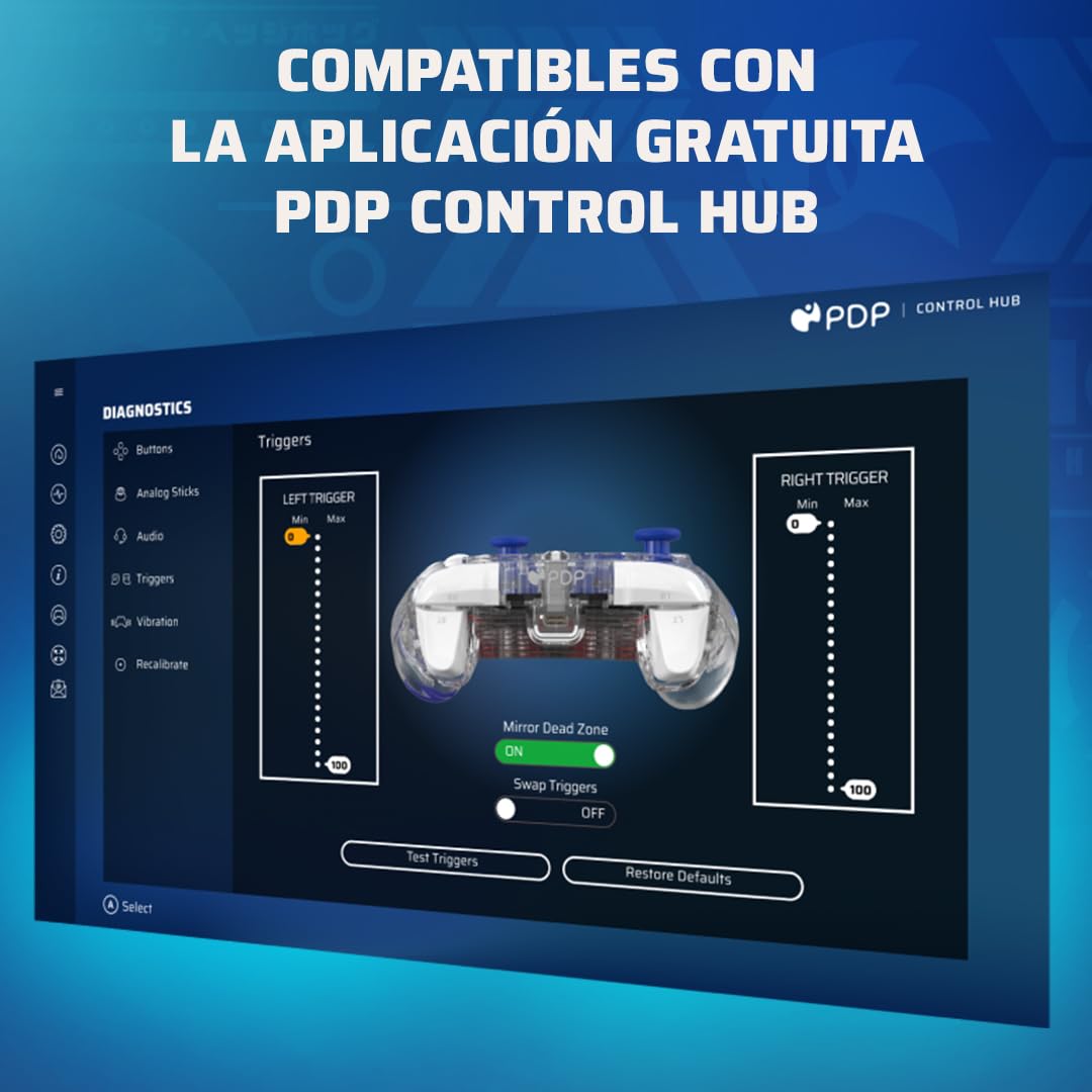 PDP REALMz Nintendo Switch Pro Controller. Customizable LED Lighting. 3.5mm Headphone Jack. Officially Licensed by Nintendo and SEGA