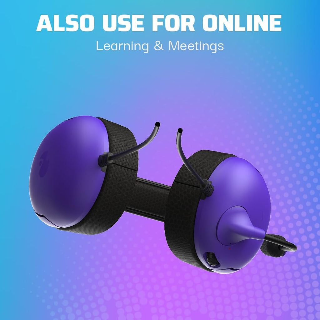 PDP Airlite Wired Gaming Headset for PS5. PS5. PlayStation & PC | Licensed for PlayStation. Noise-Cancelling Flip-to-Mute Mic. Lightweight yet Durable Design. 3.5mm Jack. Ultraviolet Purple