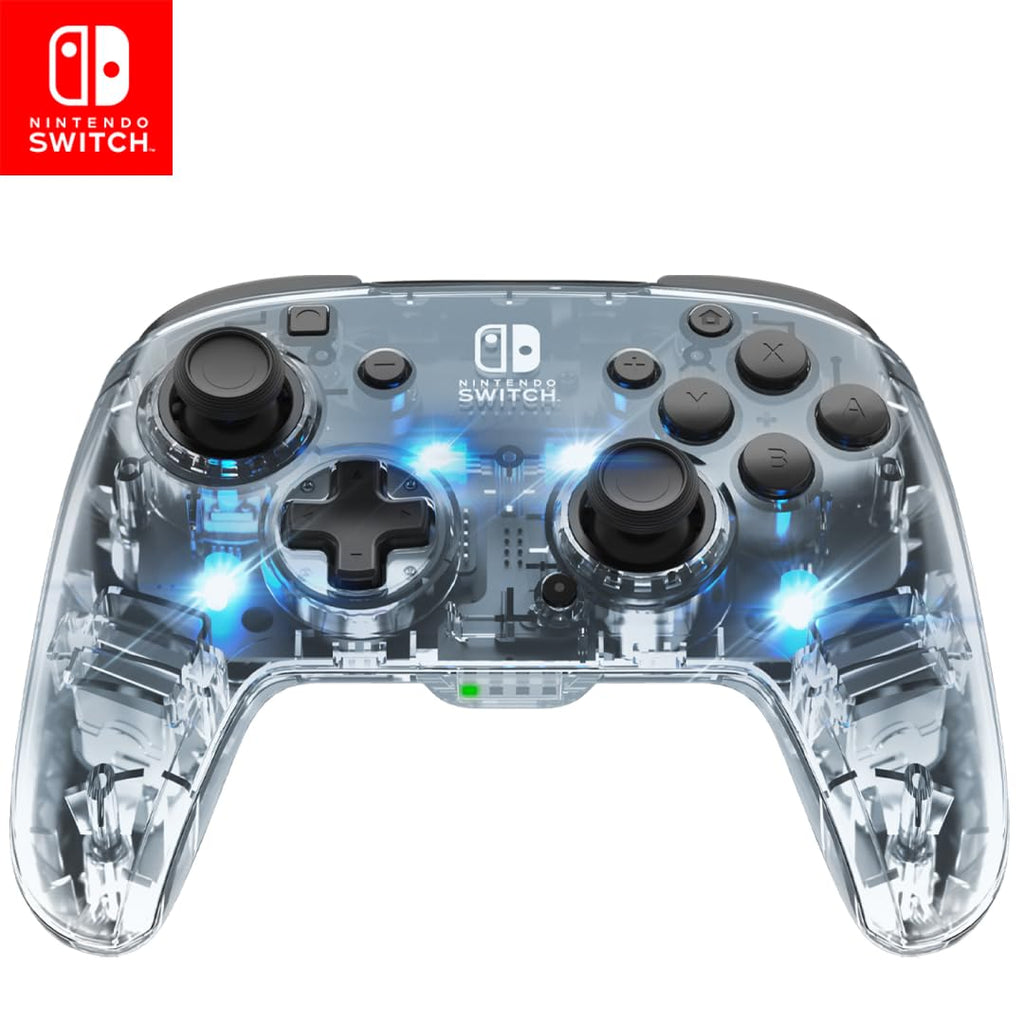 PDP Afterglow Wireless RGB Gaming Controller for Nintendo Switch 2. Lite | Nintendo Switch OLED. 2 Mappable Back Buttons. Rechargeable 40-Hr Battery. LED Lights. Motion Controls. Gamepad. Translucent