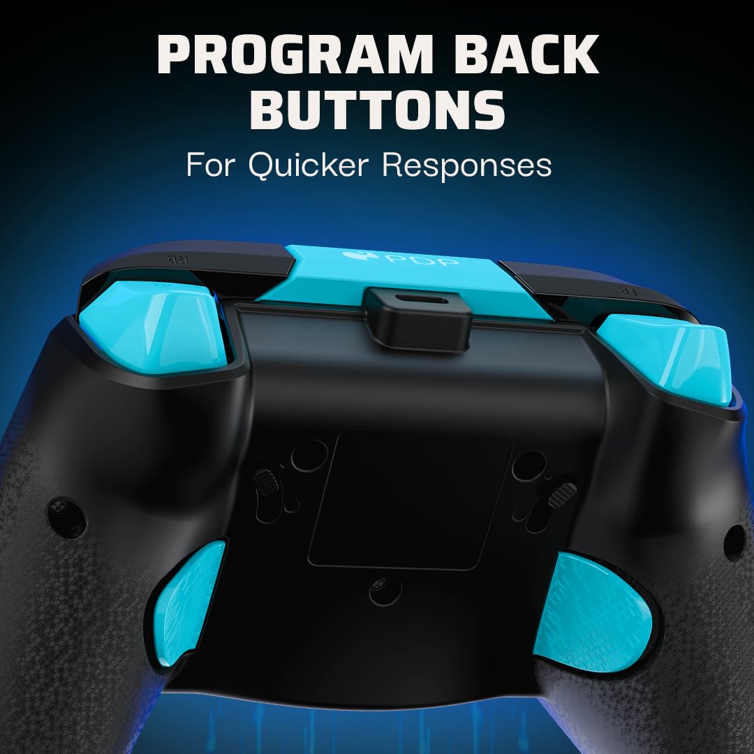PDP Rematch Glow Enhanced Wired Controller for Xbox Series X|S & Xbox One | Licensed for Xbox & PC. 2 Mappable Back Buttons. Advanced Customization in Companion App. Glow-in-the-Dark.Titan Steel