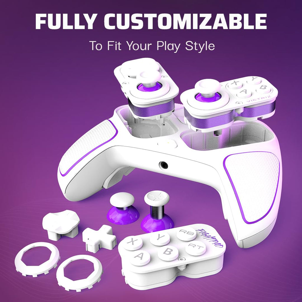 Victrix Pro BFG Wireless Gaming Controller - Xbox Series X|S. Xbox One & PC | Dolby Atmos. 4 Mappable Back Buttons. Interchangeable Thumbsticks & D-Pads. Customizable Hair Triggers & Paddles. White