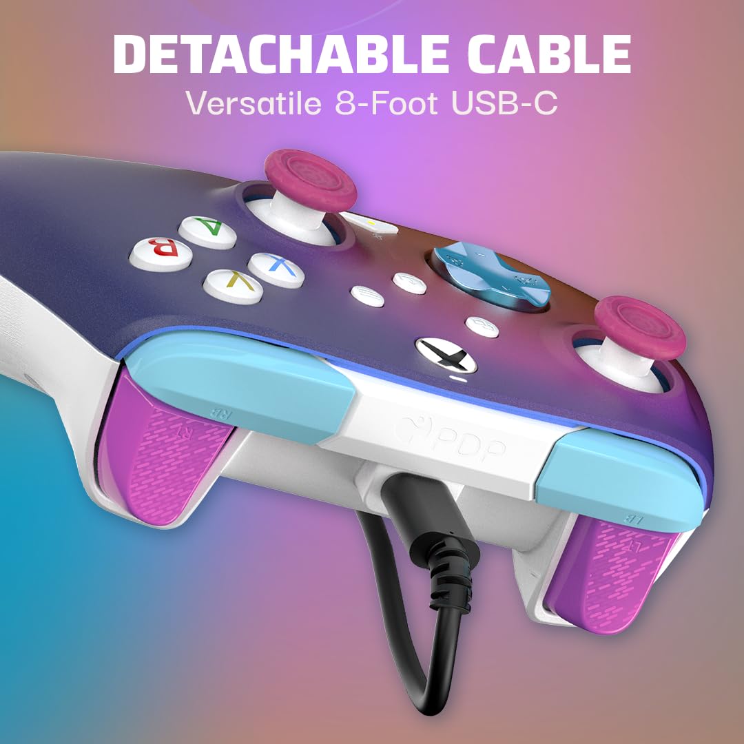PDP Rematch Enhanced Wired Gaming Controller for Xbox Series X|S & Xbox One | Licensed for Xbox & PC. 2 Mappable Back Buttons. Adjustable Triggers. Audio Controls. Companion App. Gamepad. Australian Opal