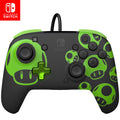 PDP Rematch Wired Gaming Controller: 1-Up Mushroom, Nintendo Switch 2, Lite | Switch Licensed, OLED, Glow-in-the-Dark Design, Audio Controls, 2 Mappable Back Buttons, Gamepad, Super Mario 1-Up Mushroom