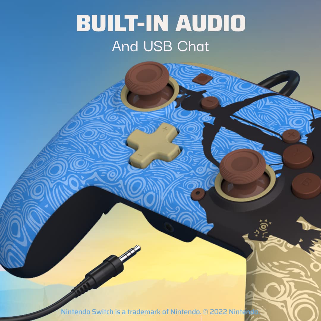 PDP REMATCH Enhanced Wired Power Nintendo Switch Pro Controller. Officially Licensed Switch Lite/OLED Compatible Gamepad. Customizable Programmable Buttons. Legend of Zelda BoTW Ancient Arrow