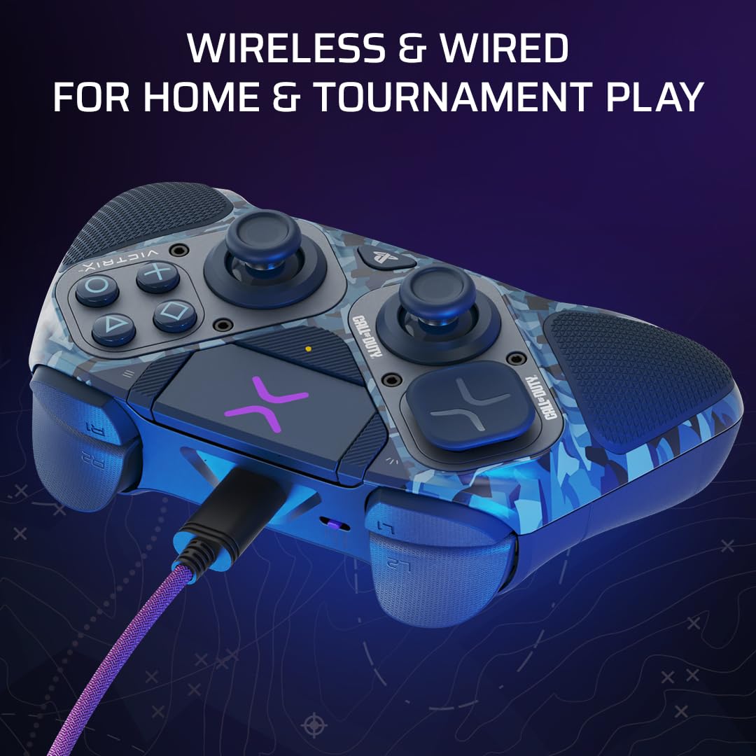 PDP Victrix Pro BFG Wireless Controller for PS4/PS5/PC. Sony 3D Audio. Modular Back Buttons/Clutch Triggers/Joystick. Call of Duty Midnight Mask