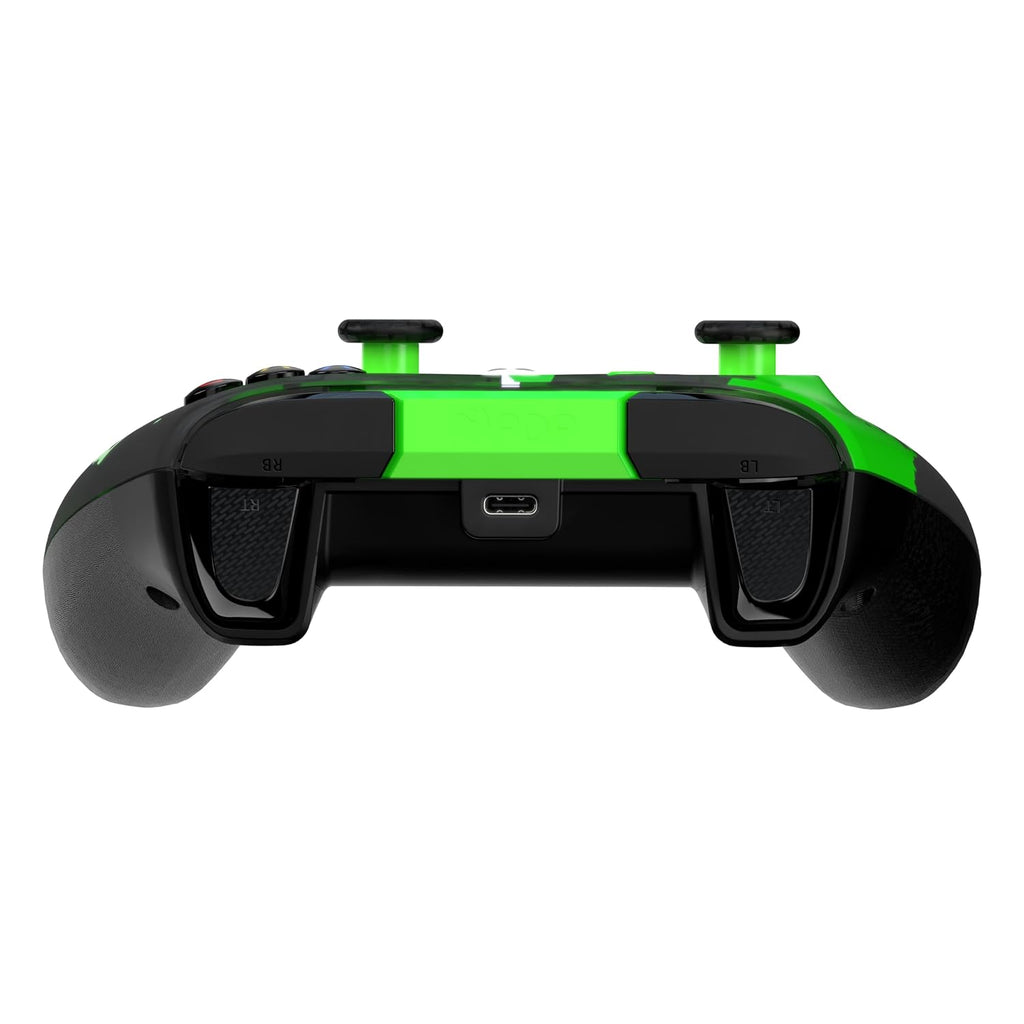 PDP Rematch Glow Enhanced Wired Controller for Xbox Series X|S & Xbox One | Licensed for Xbox & PC. 2 Mappable Back Buttons. Advanced Customization in Companion App. Glow-in-the-Dark. Jolt Green