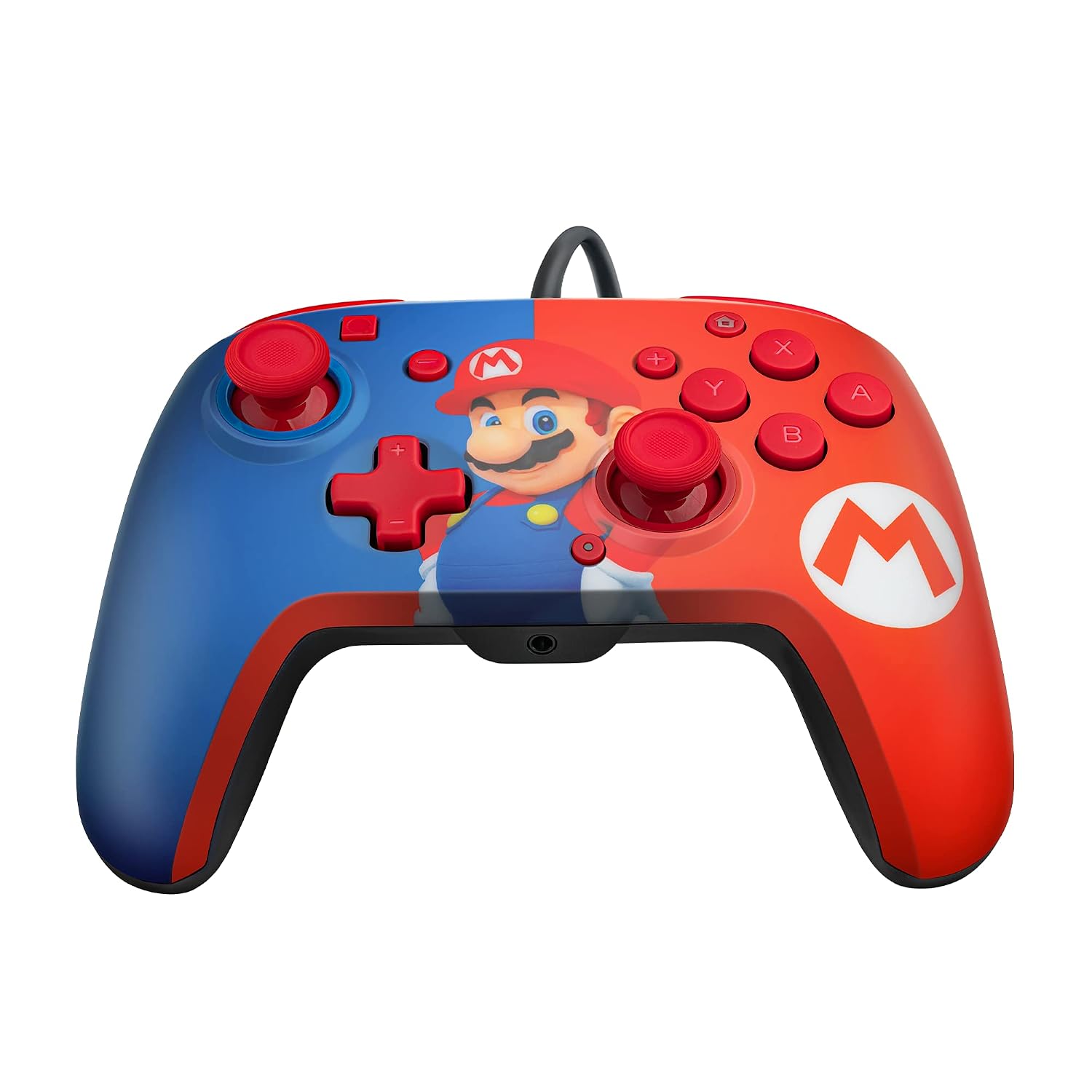 PDP REMATCH Enhanced Wired Power Nintendo Switch Pro Controller. Officially Licensed Switch Lite/OLED Compatible Gamepad. Customizable Programmable Buttons. Super Mario Power Pose (Red & Blue)