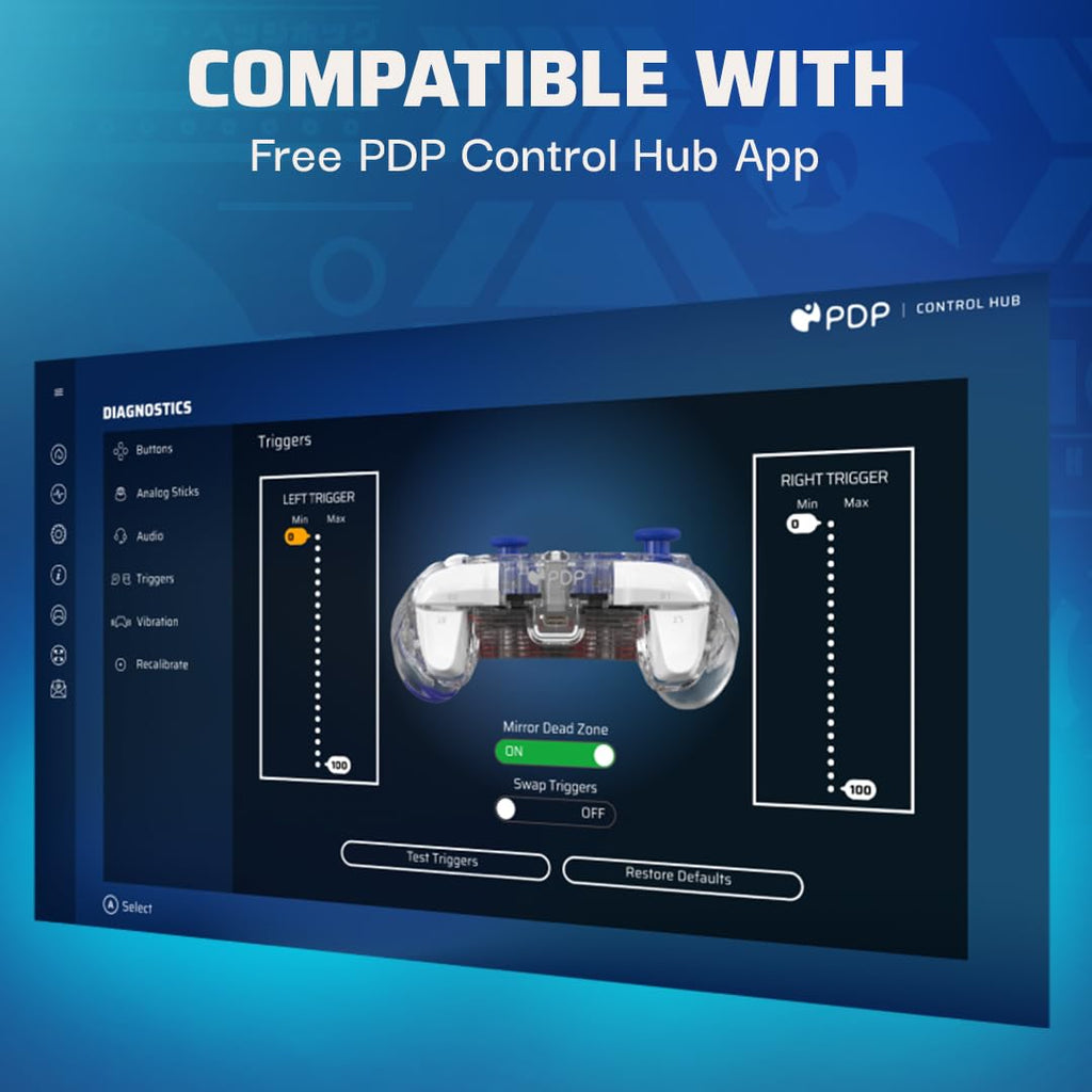 PDP REALMz Wired Xbox Controller Licensed for Series X|S. Xbox One. Windows 10/11 PC. LED Lighting Collectible Sonic Superstars. Programmable Buttons/Triggers. PC Control Hub App