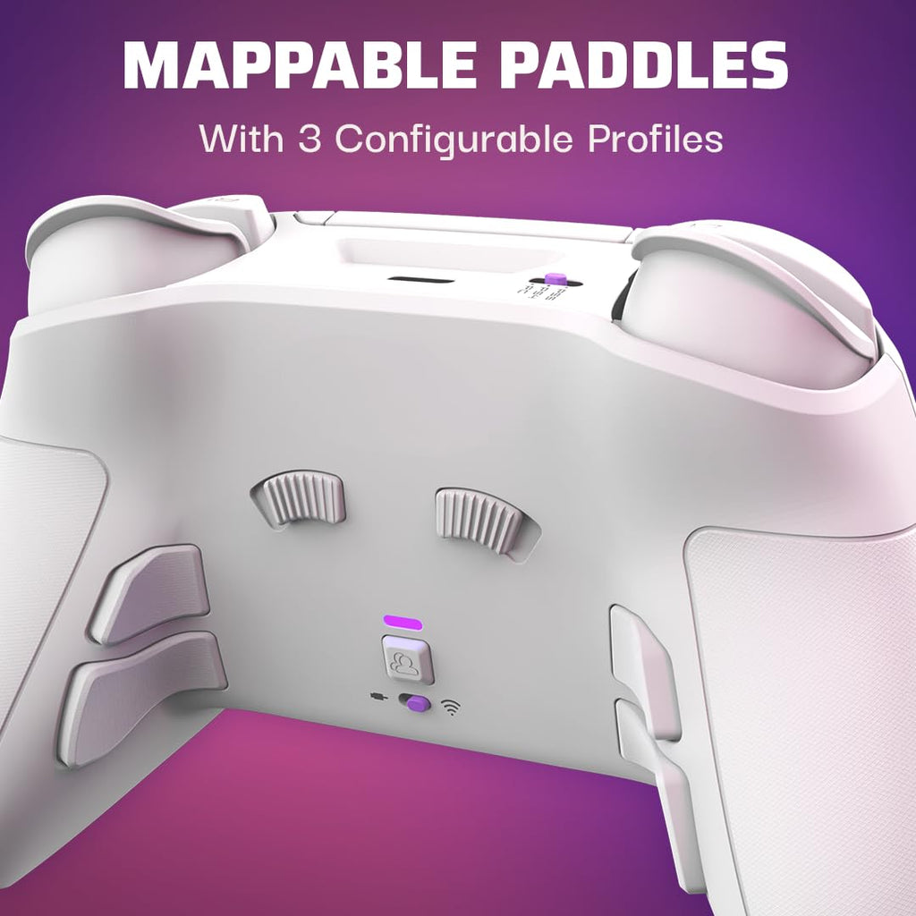 PDP Victrix Pro BFG Wireless Gaming Controller for Playstation 5 / PS5. PS4. PC. Modular Esports Gamepad. Remappable Buttons. Customizable Triggers/Paddles/D-Pad/Fightpad. PC App. White