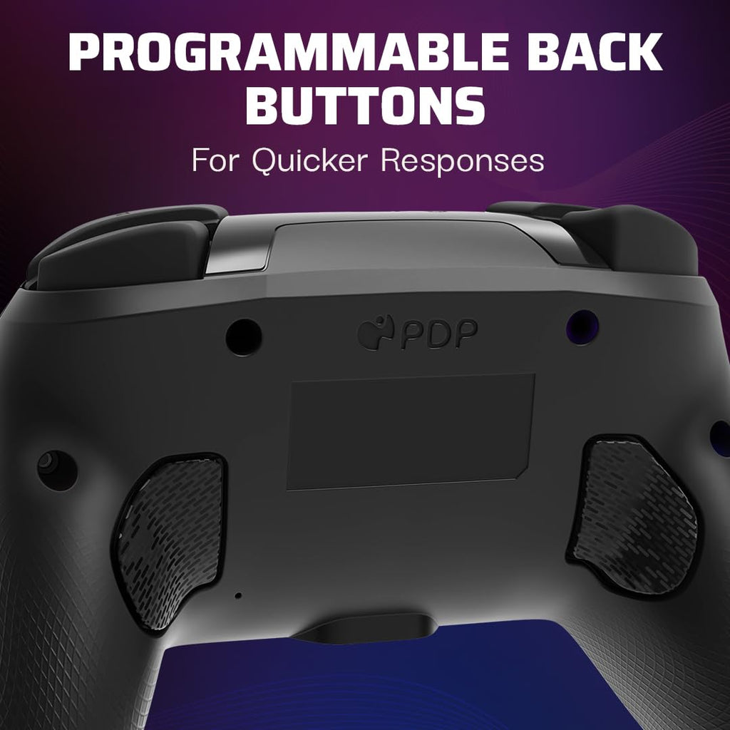 PDP Afterglow Wave Wireless RGB Gaming Controller for Nintendo Switch 2 | Nintendo Switch Lite. OLED. RGB LED Lighting. App Customization. Rechargeable 20-Hr Battery. 2 Mappable Back Buttons. Black