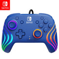 PDP Afterglow Wave Wired RGB Gaming Controller for Nintendo Switch 2. Lite | Also works with Switch OLED. RGB LED Lighting. 2 Mappable Back Buttons. Audio Controls. Headset Jack. Motion Controls. Blue