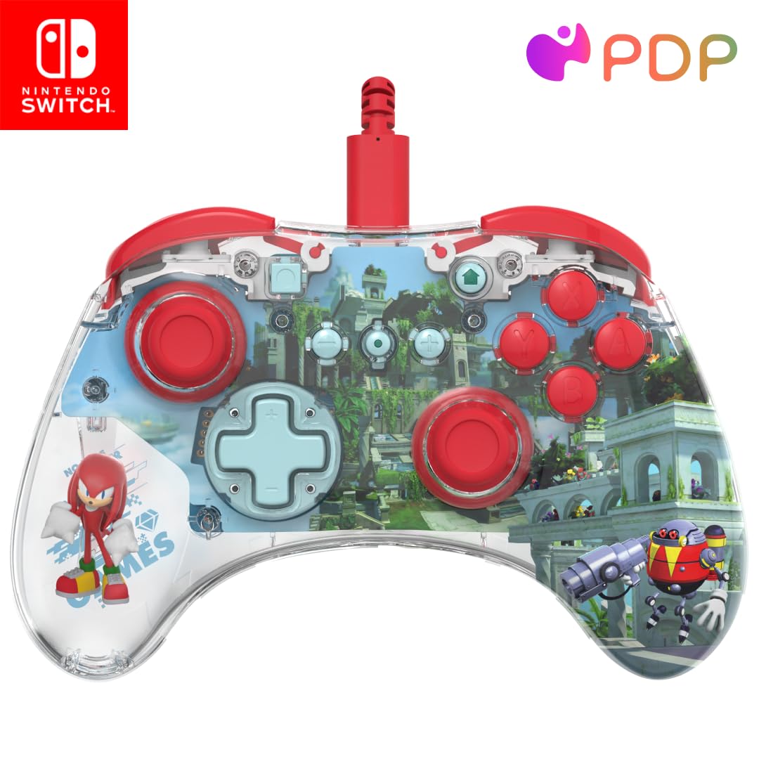 PDP REALMz Nintendo Switch Pro Controller. Customizable LED Lighting. 3.5mm Headphone Jack. Officially Licensed by Nintendo and SEGA