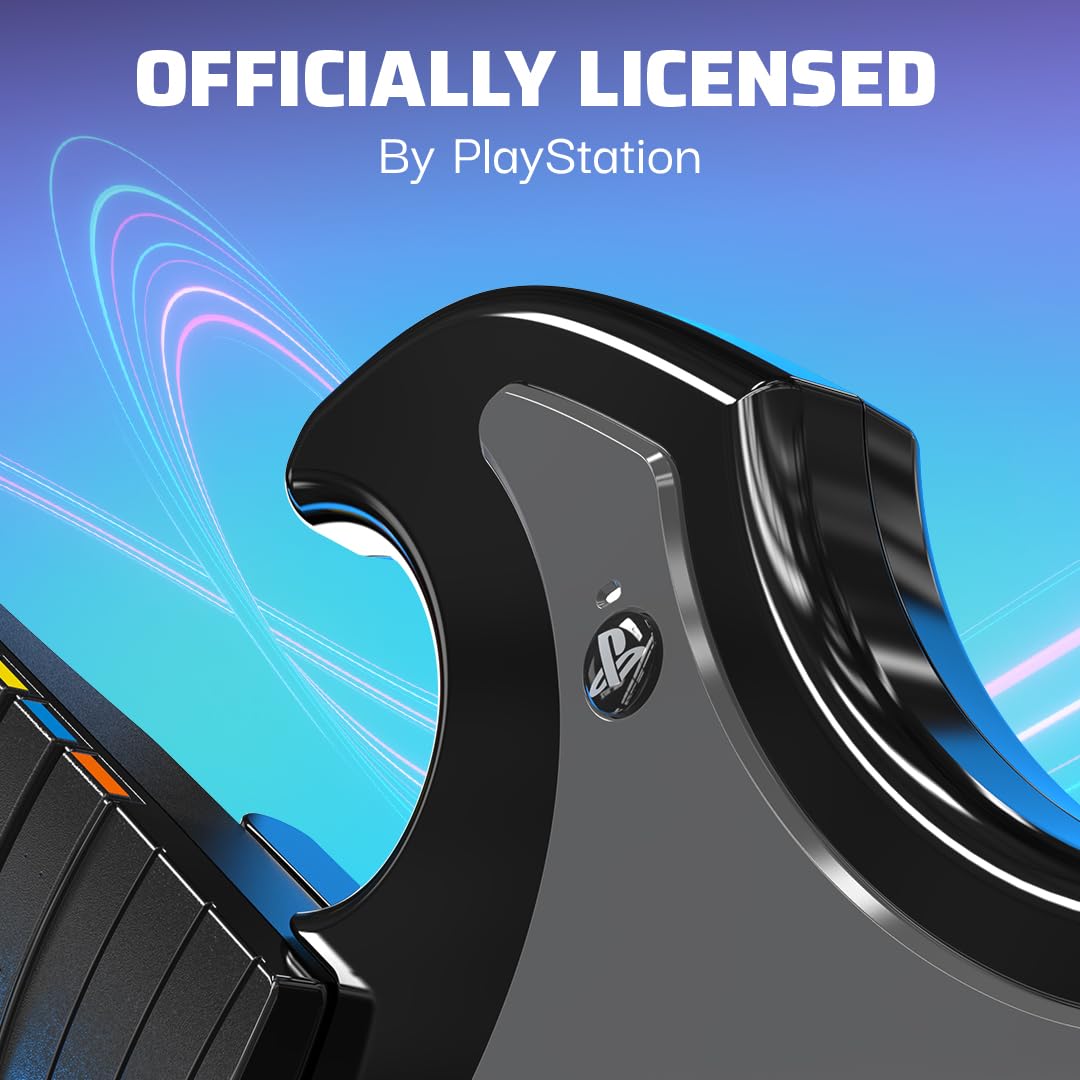 PDP Riffmaster Wireless Guitar Controller for PS5. PS4. PlayStation. PC | Licensed by Sony. Rock Band 4 & Fortnite Festival. 3.5mm audio jack. Rechargeable 36-Hr Battery. Collapsible Design - Black