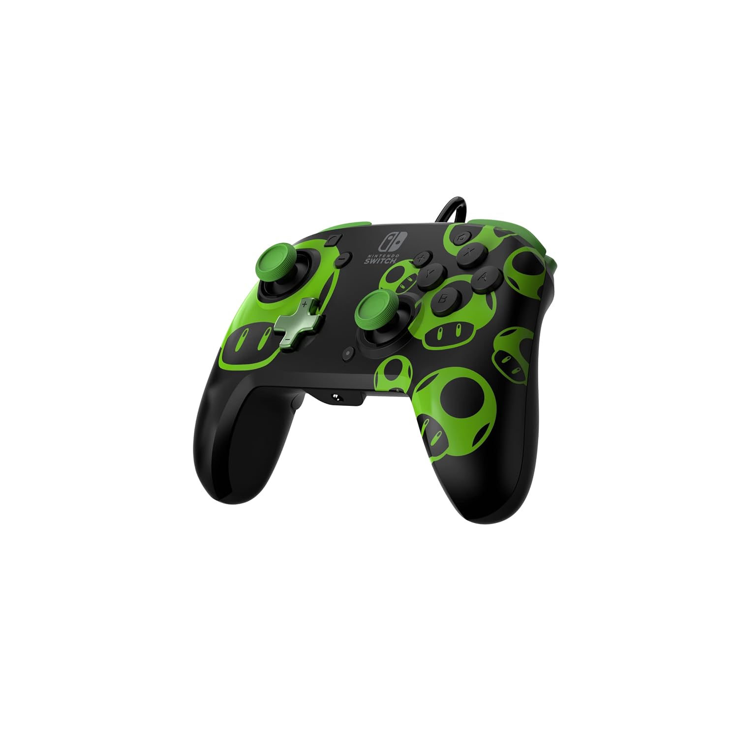 PDP Rematch Wired Gaming Controller: 1-Up Mushroom, Nintendo Switch 2, Lite | Switch Licensed, OLED, Glow-in-the-Dark Design, Audio Controls, 2 Mappable Back Buttons, Gamepad, Super Mario 1-Up Mushroom