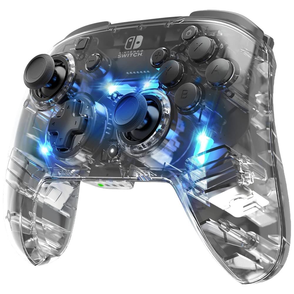 PDP Afterglow Wireless RGB Gaming Controller for Nintendo Switch 2. Lite | Nintendo Switch OLED. 2 Mappable Back Buttons. Rechargeable 40-Hr Battery. LED Lights. Motion Controls. Gamepad. Translucent
