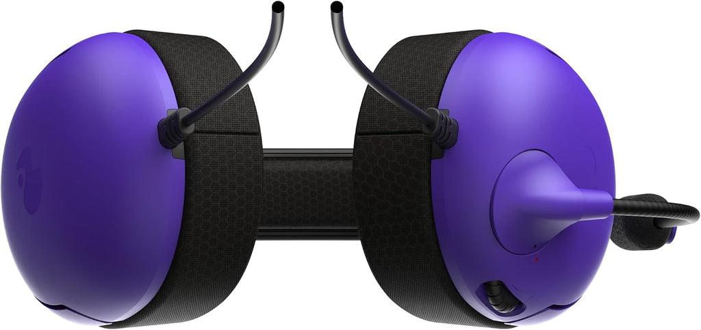 PDP Airlite Wired Gaming Headset for PS5. PS5. PlayStation & PC | Licensed for PlayStation. Noise-Cancelling Flip-to-Mute Mic. Lightweight yet Durable Design. 3.5mm Jack. Ultraviolet Purple