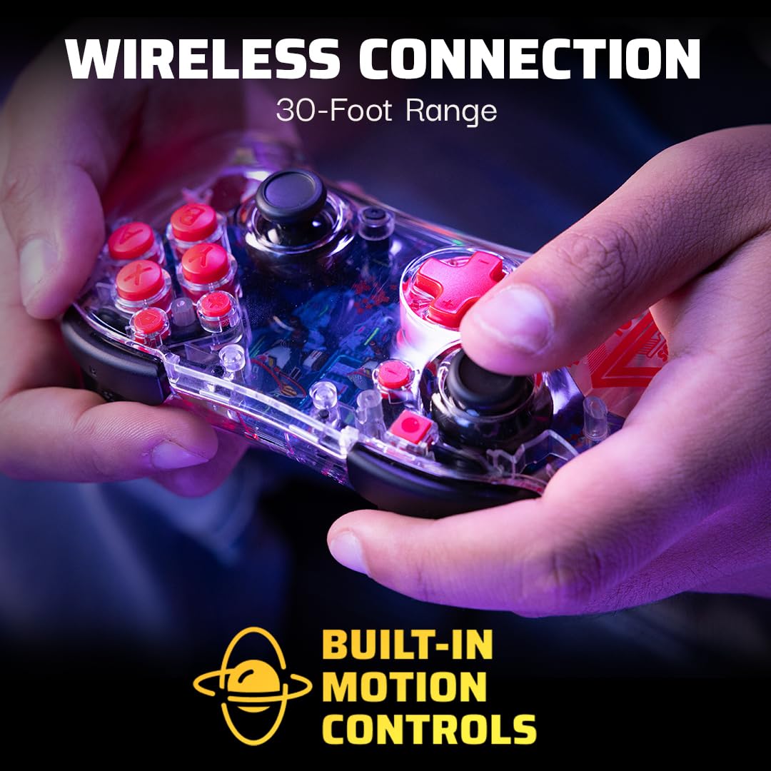 PDP REALMz Wireless Controller: Sonic Shadow Space Colony Nintendo Switch 2 | Licensed for Nintendo & SEGA, Customizable LED Lighting, 30-Hr Battery, Motion Controls, Sonic Space Shadow Colony Ark