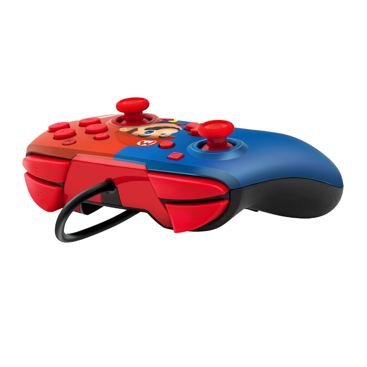PDP REMATCH Enhanced Wired Power Nintendo Switch Pro Controller. Officially Licensed Switch Lite/OLED Compatible Gamepad. Customizable Programmable Buttons. Super Mario Power Pose (Red & Blue)