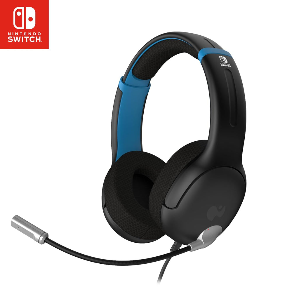 PDP Airlite Wired Gaming Headset for Nintendo Switch 2. Switch Lite. OLED | Flexible Noise-Cancelling Mic. Lightweight Design. Soft Ear Cushions. On-Ear Volume Controls. Zelda Hyrule Blue Edition