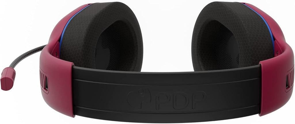 PDP AIRLITE Pro Wireless Stereo Gaming Headset. Officially Licensed by Sony PlayStation 5. PS5/PS4/PS3/PC. Lightweight Durable 40 Foot Connection. Noise-canceling Flip-to-Mute Mic. Cosmic Red