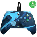 PDP Gaming REMATCH GLOW Enhanced Wired ControllerLicensed Xbox Series X|S Gamepad, Xbox One, Windows PC, Mappable Back Buttons, Audio Controls, Customizable Companion App: Blue Tide Glow in the Dark