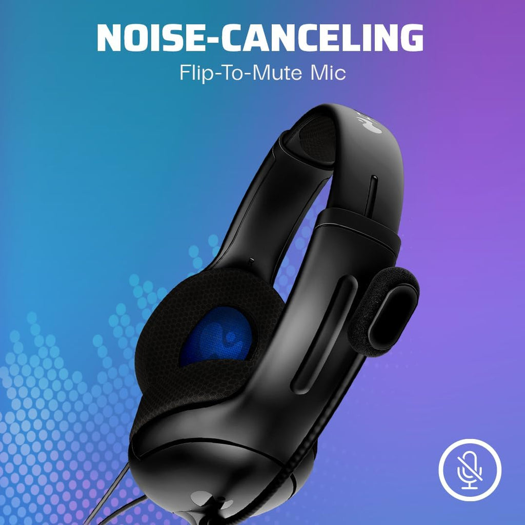 PDP AIRLITE Wired Stereo Gaming Headset. Officially Licensed by Sony PlayStation 5. PS5/PS4/PS3/PC. Lightweight Durable Headphones. 3.5mm audio jack. Noise-canceling Flip-to-Mute Mic. Black