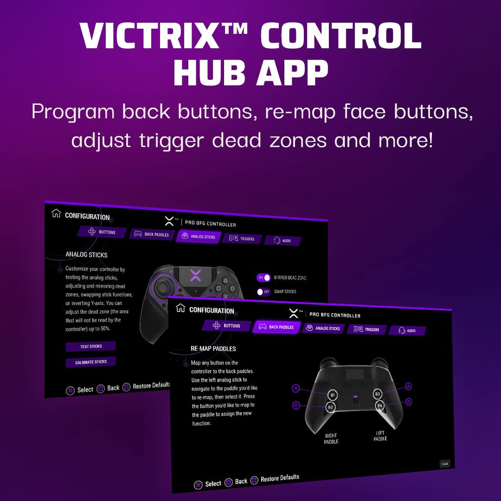 PDP Victrix Pro BFG Wireless Gaming Controller for Playstation 5 / PS5. PS4. PC. Modular Esports Gamepad. Remappable Buttons. Customizable Triggers/Paddles/D-Pad/Fightpad. PC App. Black