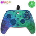 PDP Gaming REMATCH Enhanced Wired Gaming ControllerLicensed Xbox Series X|S Gamepad, Xbox One, PC, Mappable Back Buttons, Customizable Triggers, Audio Control, Companion App: Glitch Green/Blue