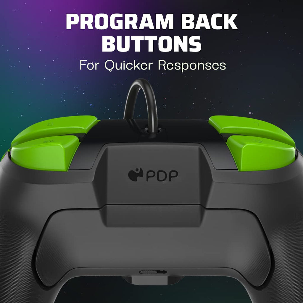 PDP Rematch Wired Gaming Controller: 1-Up Mushroom, Nintendo Switch 2, Lite | Switch Licensed, OLED, Glow-in-the-Dark Design, Audio Controls, 2 Mappable Back Buttons, Gamepad, Super Mario 1-Up Mushroom