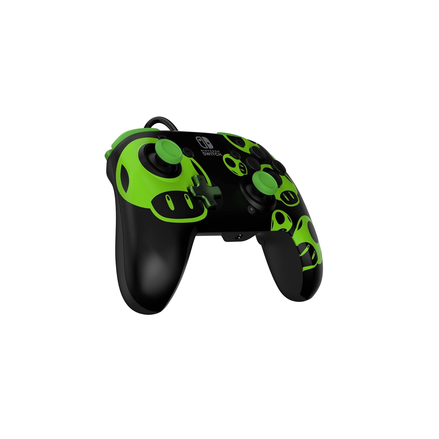 PDP Rematch Wired Gaming Controller: 1-Up Mushroom, Nintendo Switch 2, Lite | Switch Licensed, OLED, Glow-in-the-Dark Design, Audio Controls, 2 Mappable Back Buttons, Gamepad, Super Mario 1-Up Mushroom