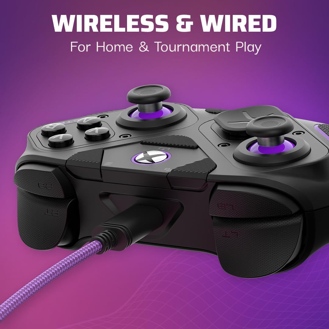 PDP Victrix Pro BFG Wireless Gaming Controller for Xbox Series X|S. Xbox One. Windows 10/11. Modular Gamepad. Dolby Atmos Audio. Remappable Buttons. Customizable Triggers/Paddles/D-Pad. PC App. Black