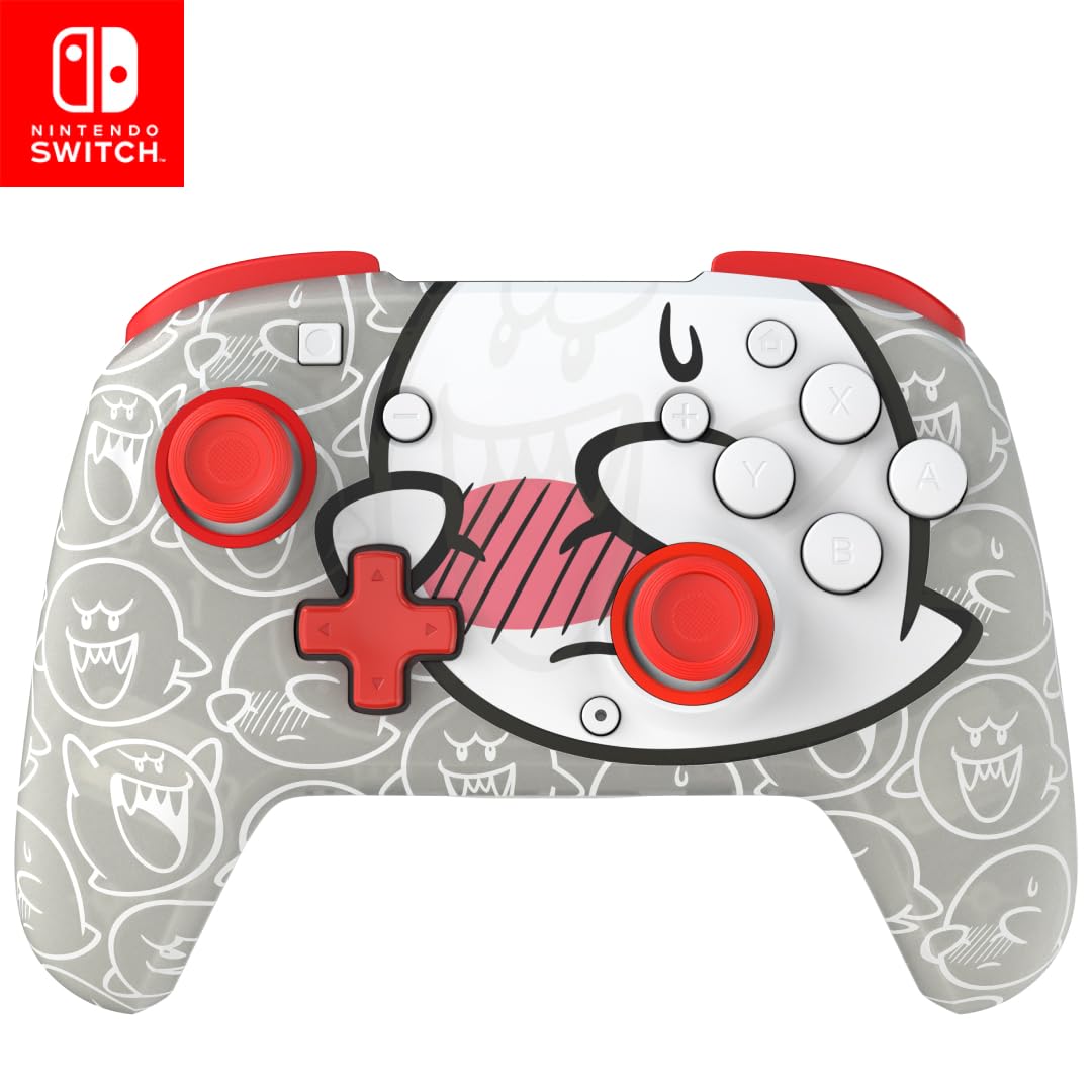 PDP Rematch Glow Wireless Gaming Controller Boo Hoo Nintendo Switch 2. Lite | Also works with OLED. Motion Controls. Rechargeable 40-Hr Battery. 2 Mappable Back Buttons. Mario Boo-Hoo Glow Red & White