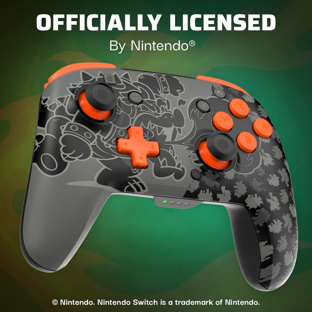 PDP REMATCH GLOW Wireless Nintendo Switch Pro Controller. Full Motion Controls – Licensed for Nintendo Switch. & Lite & OLED Model. Rechargeable Battery Power. Glow in the Dark
