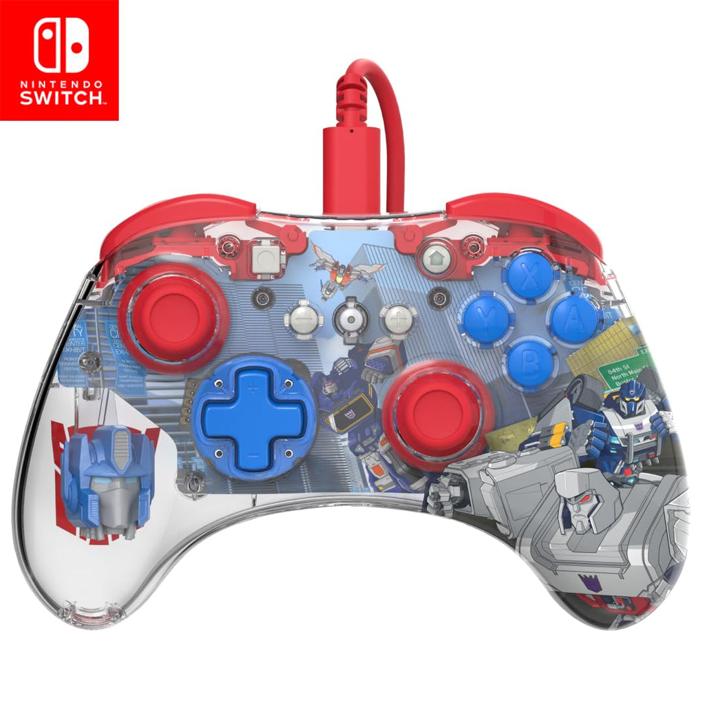 PDP REALMz Nintendo Switch Pro Controller. Customizable LED Lighting. 3.5mm Headphone Jack. Officially Licensed by Nintendo and Hasbro. Transformers