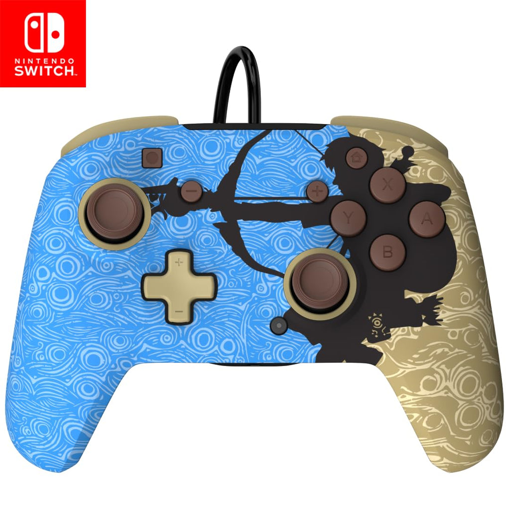 PDP REMATCH Enhanced Wired Power Nintendo Switch Pro Controller. Officially Licensed Switch Lite/OLED Compatible Gamepad. Customizable Programmable Buttons. Legend of Zelda BoTW Ancient Arrow