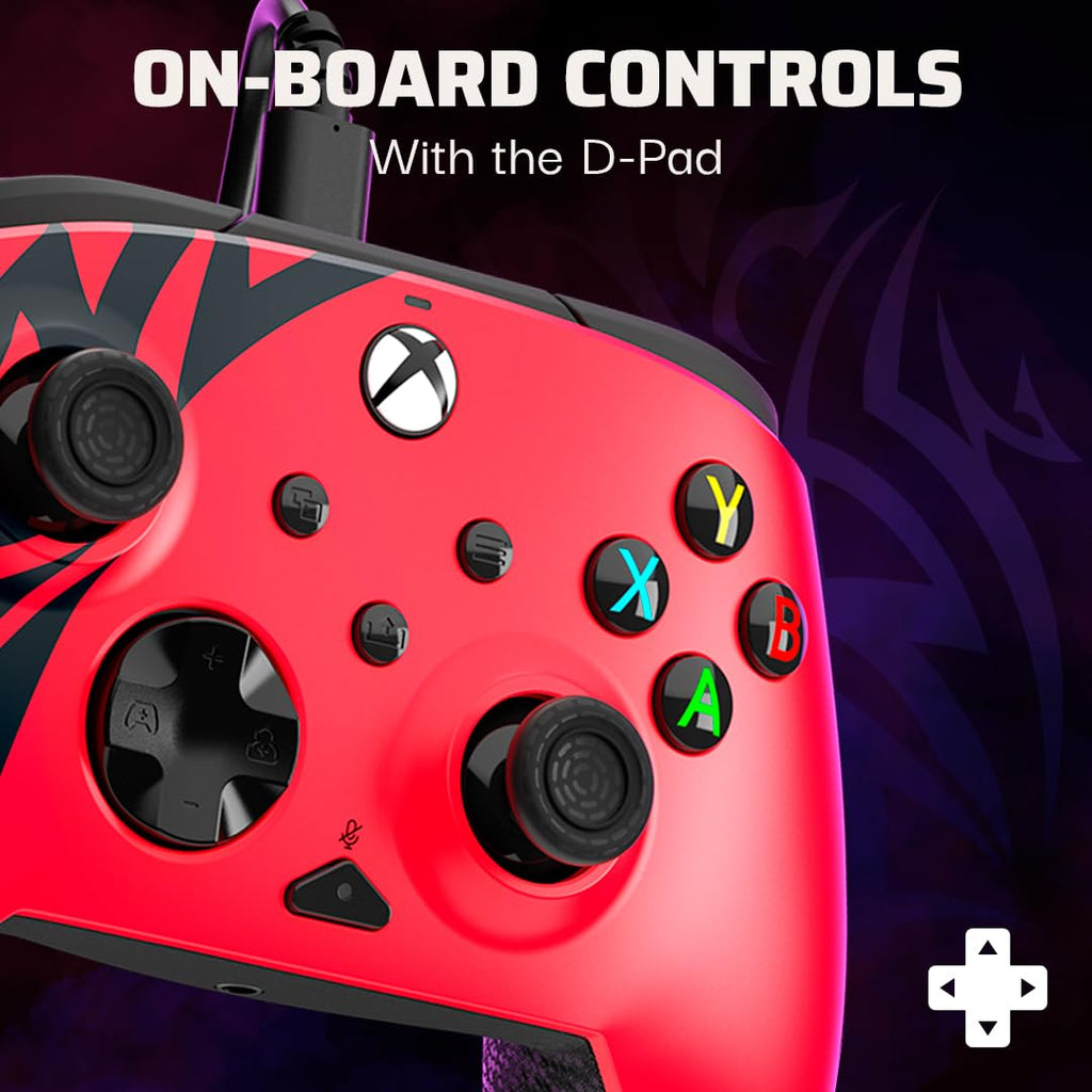 PDP Rematch Enhanced Wired Gaming Controller for Xbox Series X|S & Xbox One | Licensed for Xbox & PC. 2 Mappable Back Buttons. Adjustable Triggers. Audio Controls. Companion App. Gamepad. Spirit Red