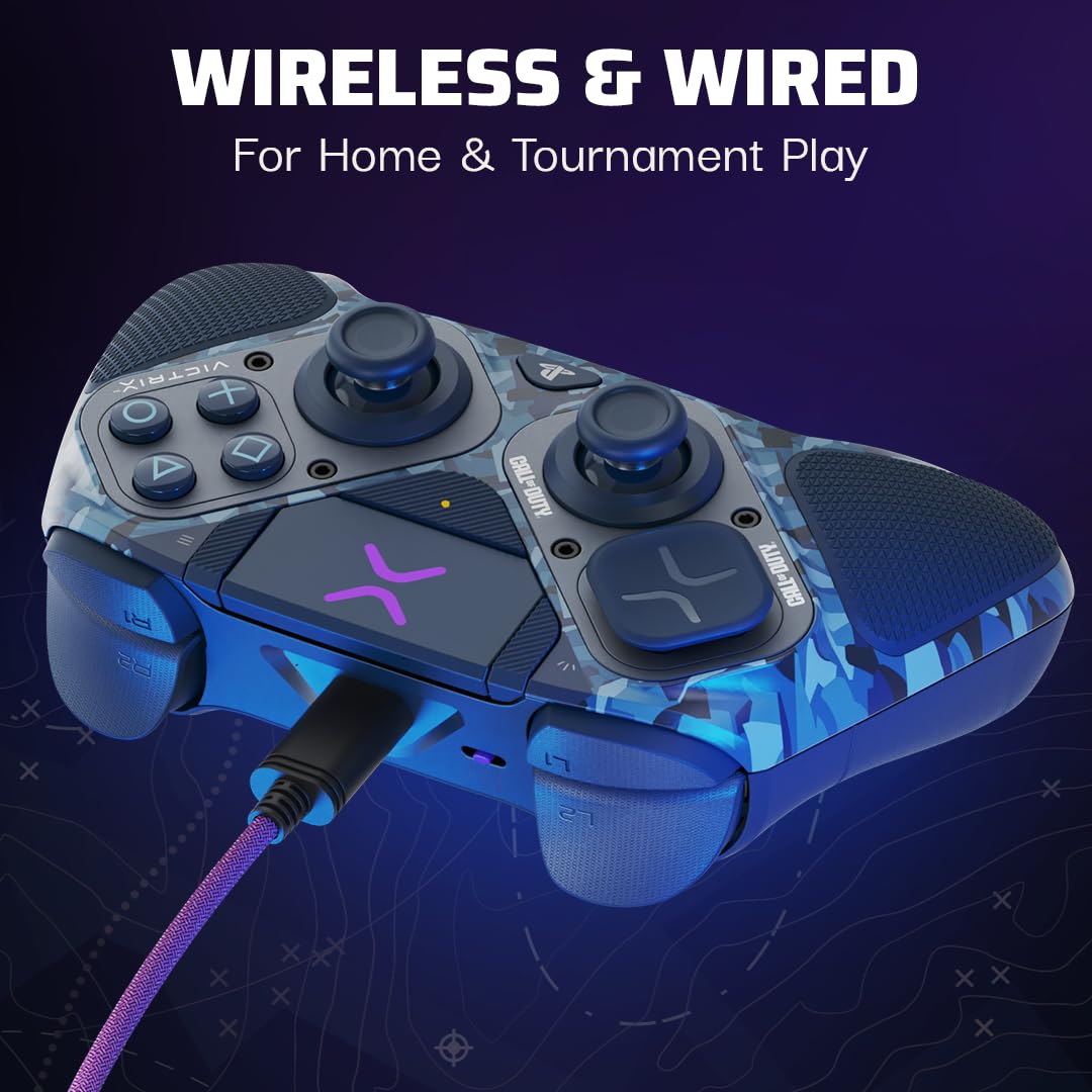 PDP Victrix Pro BFG Wireless Controller for PS4/PS5/PC. Sony 3D Audio. Modular Back Buttons/Clutch Triggers/Joystick. Call of Duty Midnight Mask