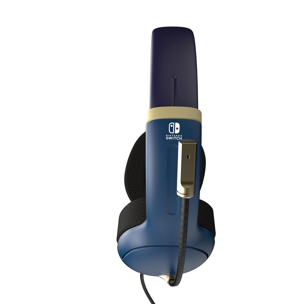 PDP Airlite Wired Gaming Headset for Nintendo Switch 2. Switch Lite. OLED | Flexible Noise-Cancelling Mic. Lightweight Design. Soft Ear Cushions. On-Ear Volume Controls. Zelda Hyrule Blue Edition