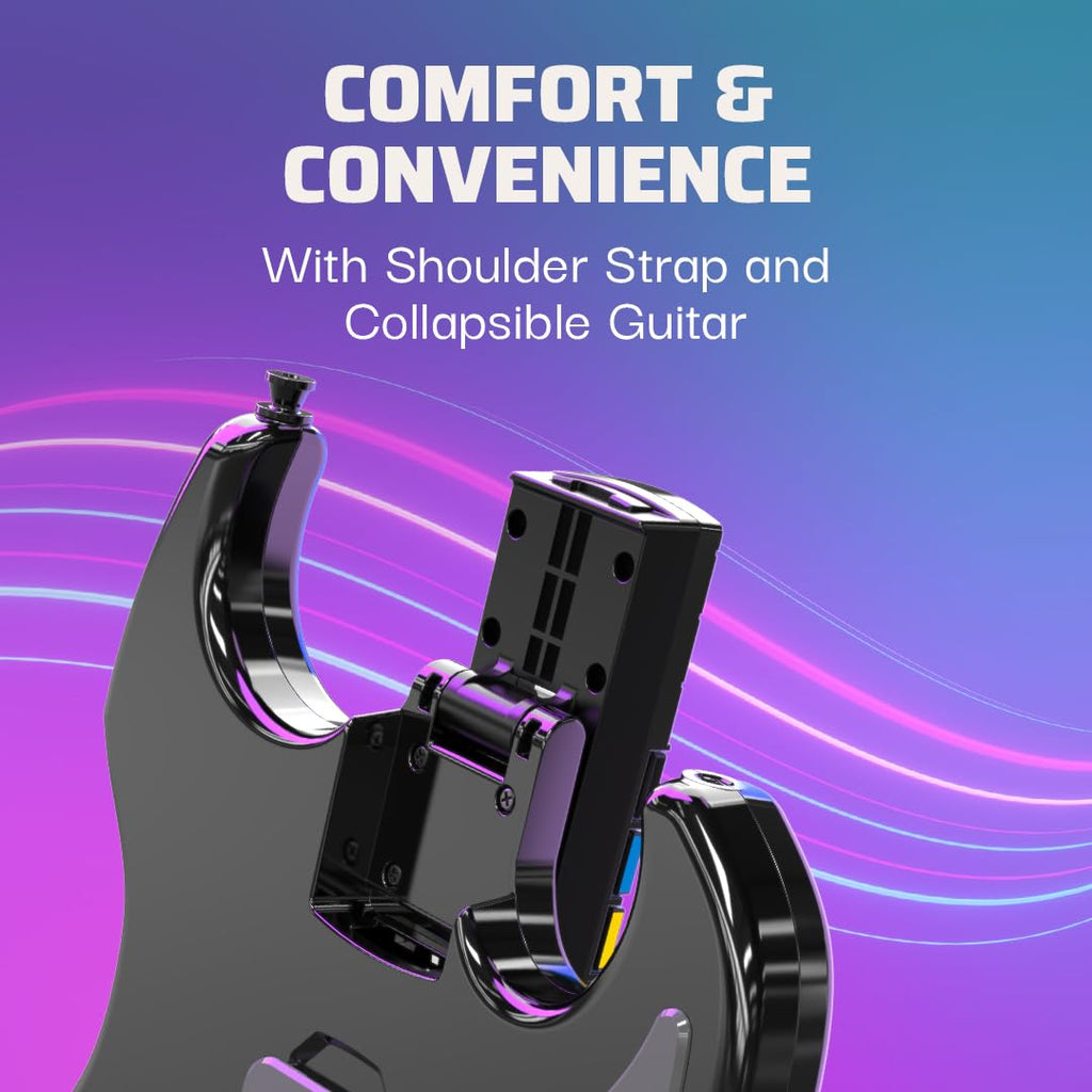 PDP Riffmaster Wireless Guitar Controller for Xbox Series X|S. Xbox One. PC | Licensed for Xbox. Rock Band 4 & Fortnite Festival. 3.5mm audio jack. Rechargeable 36-Hr Battery. Collapsible Design - Black