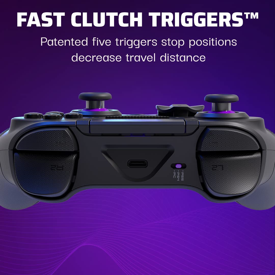 PDP Victrix Pro BFG Wireless Gaming Controller for Playstation 5 / PS5. PS4. PC. Modular Esports Gamepad. Remappable Buttons. Customizable Triggers/Paddles/D-Pad/Fightpad. PC App. Black