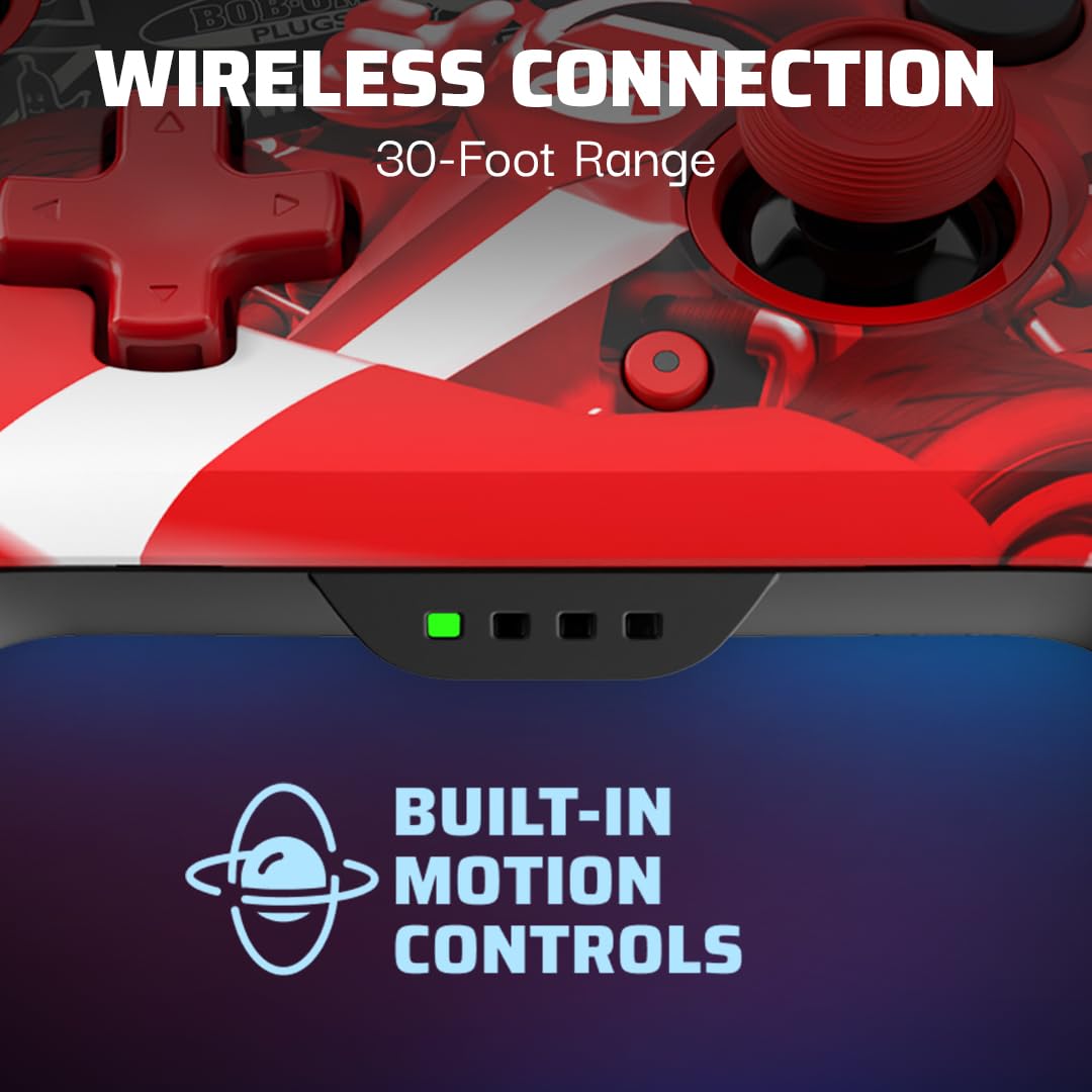 PDP Rematch Glow Wireless Gaming Controller Grand Prix Mario Switch 2. Lite | Works with Nintendo Switch OLED. Motion Controls. Rechargeable 40-Hr Battery. 2 Mappable Back Buttons. Grand Prix Mario Glow