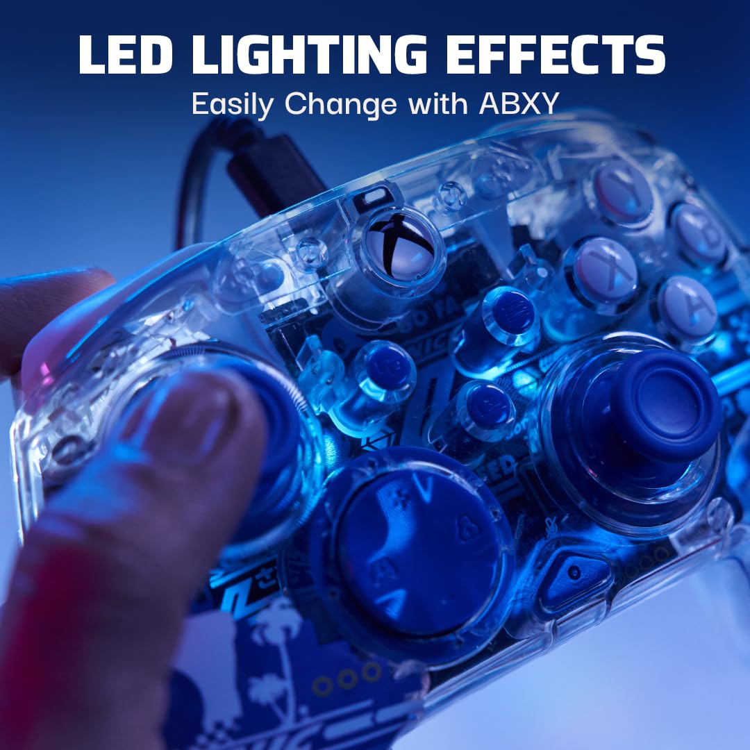 PDP REALMz Wired Xbox Controller Licensed for Series X|S. Xbox One. Windows 10/11 PC. LED Lighting Collectible Sonic Superstars. Programmable Buttons/Triggers. PC Control Hub App