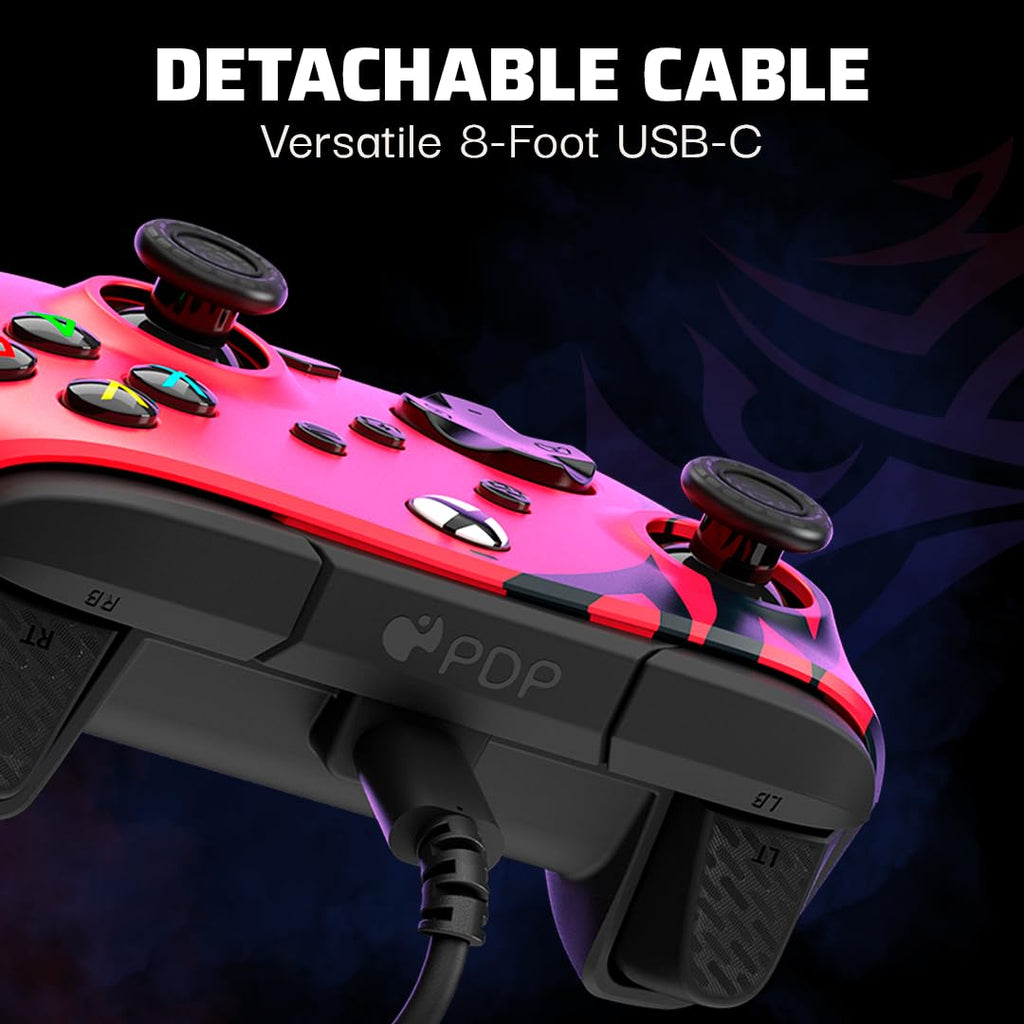 PDP Rematch Enhanced Wired Gaming Controller for Xbox Series X|S & Xbox One | Licensed for Xbox & PC. 2 Mappable Back Buttons. Adjustable Triggers. Audio Controls. Companion App. Gamepad. Spirit Red